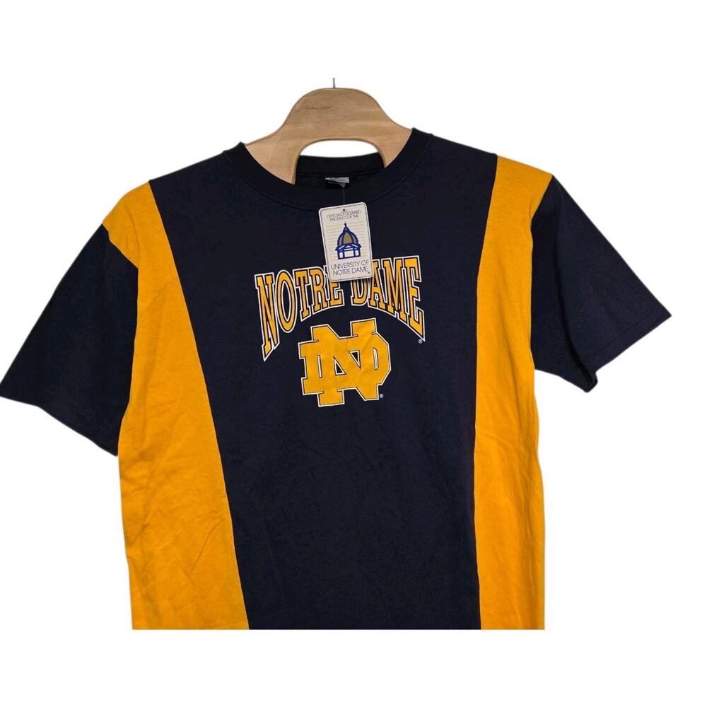 90s University of Notre Dame Fighting Irish T-shirt Men's XL Colorblock READ